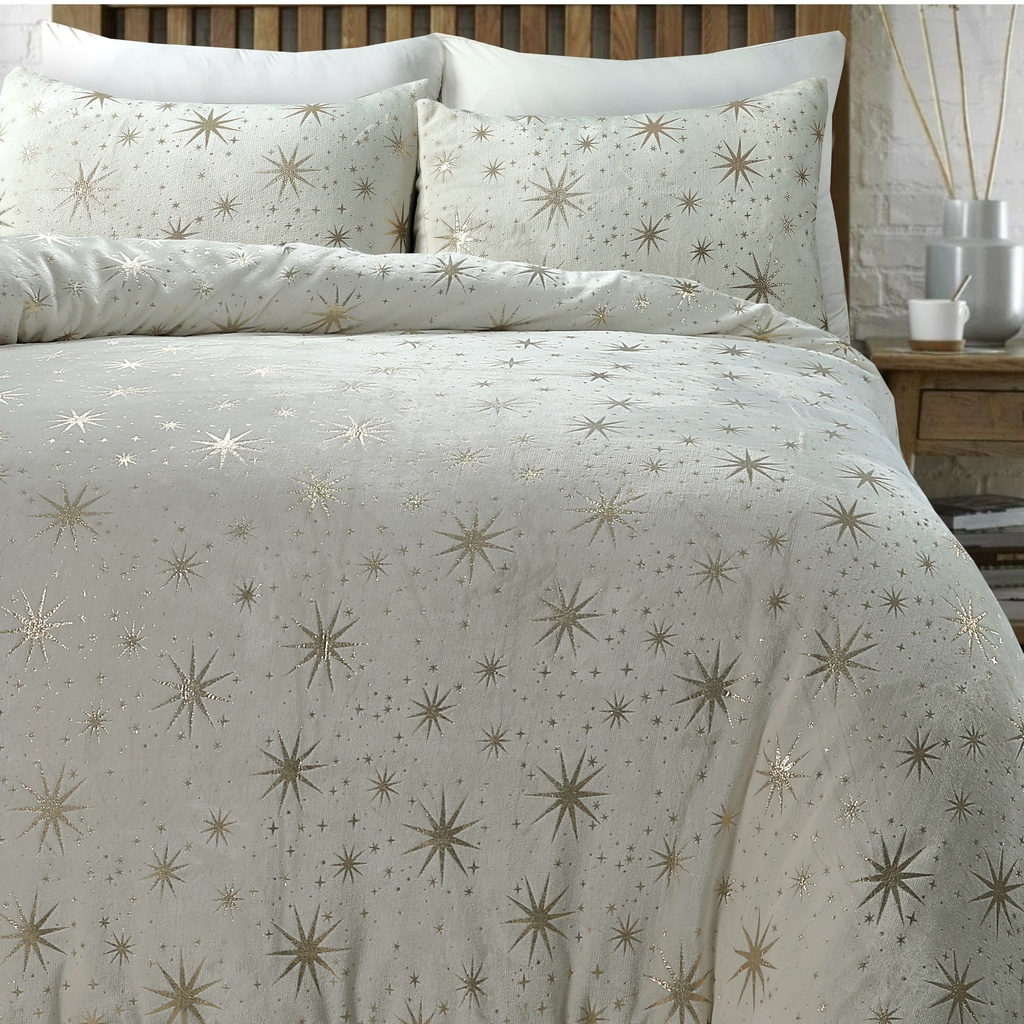 POSTELJNINA GLAMOUR TEDDY STARS CREAM 