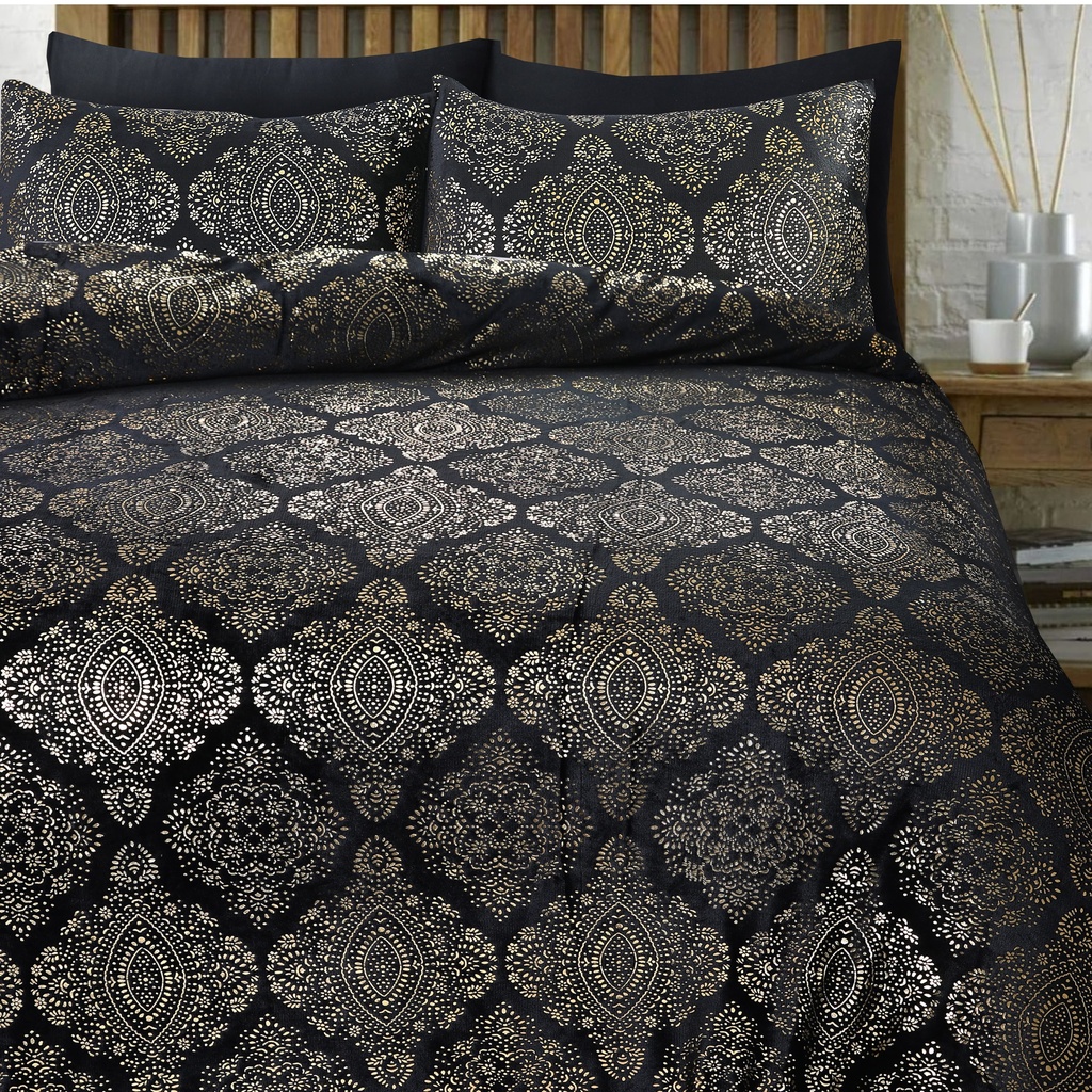 POSTELJNINA GLAMOUR TEDDY ART BLACK 