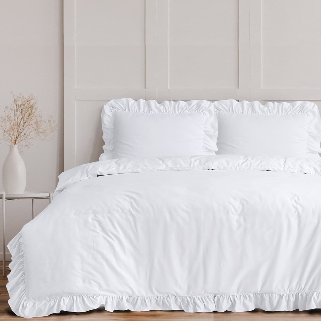 POSTELJNINA RUFFLES WHITE 