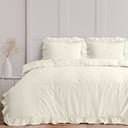 POSTELJNINA RUFFLES CREAM 