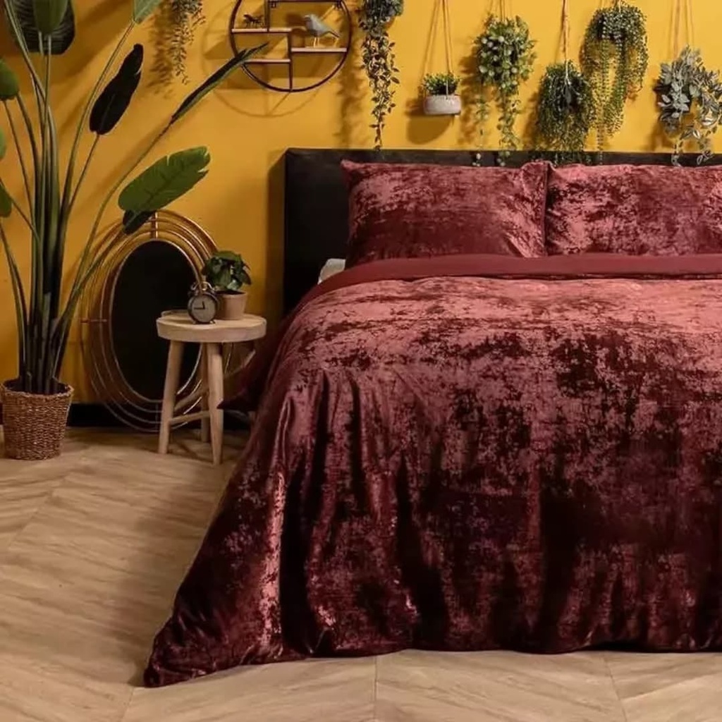 POSTELJNINA CRUSHED VELVET RUBY WINE RED 