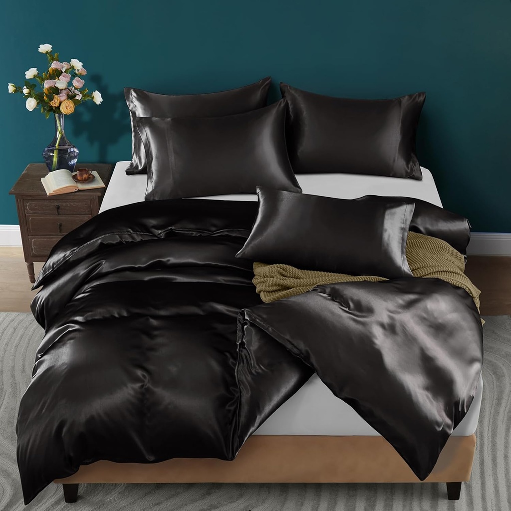 POSTELJNINA SATEN PLATINUM 400TC BLACK