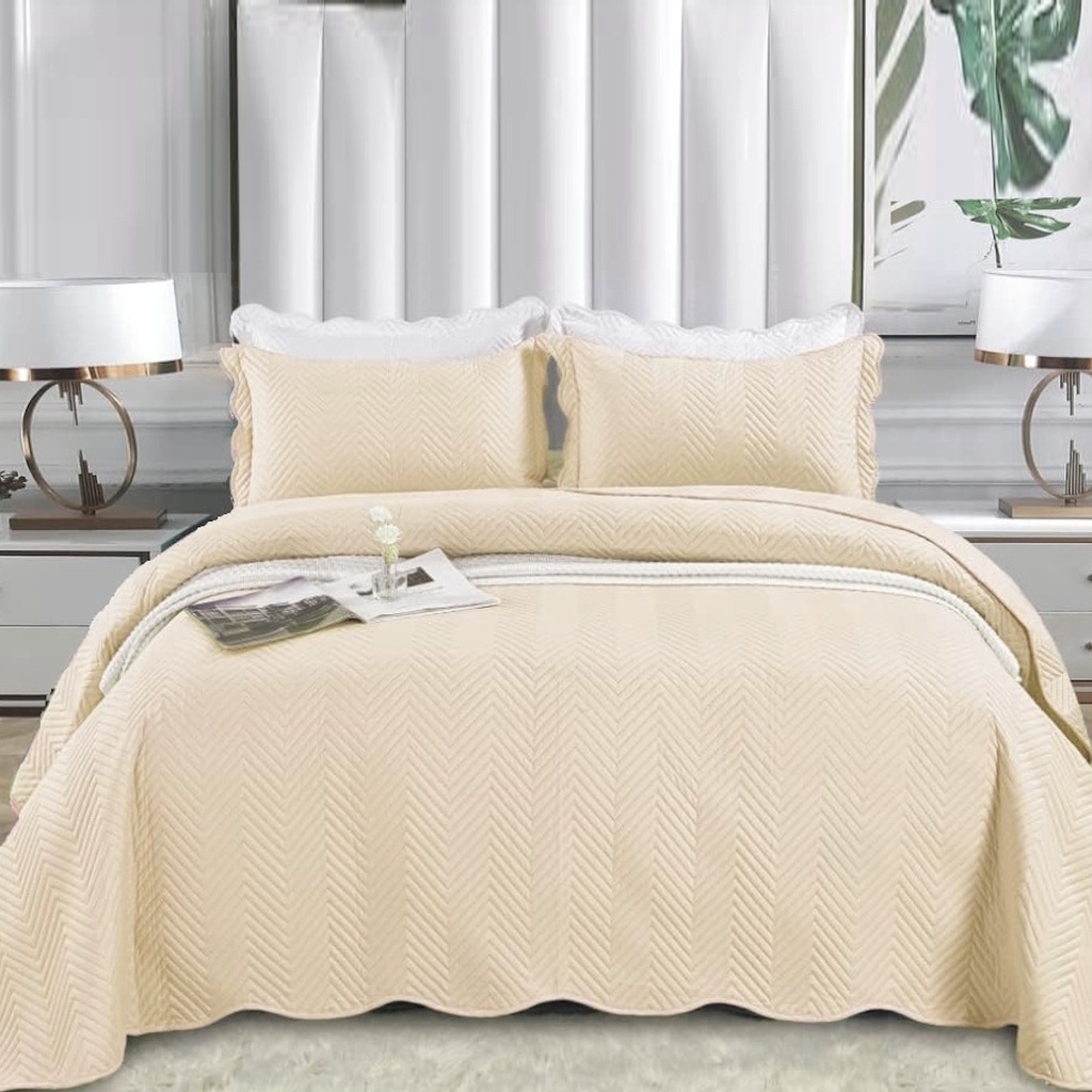 POSTELJNO PREGRINJALO ZIGZAG BEIGE