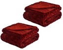 2 ODEJE150X200 CM FAUX FUR BORDEAUX