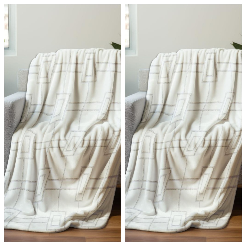 2 DEKE 150X200 CM CREME BOX