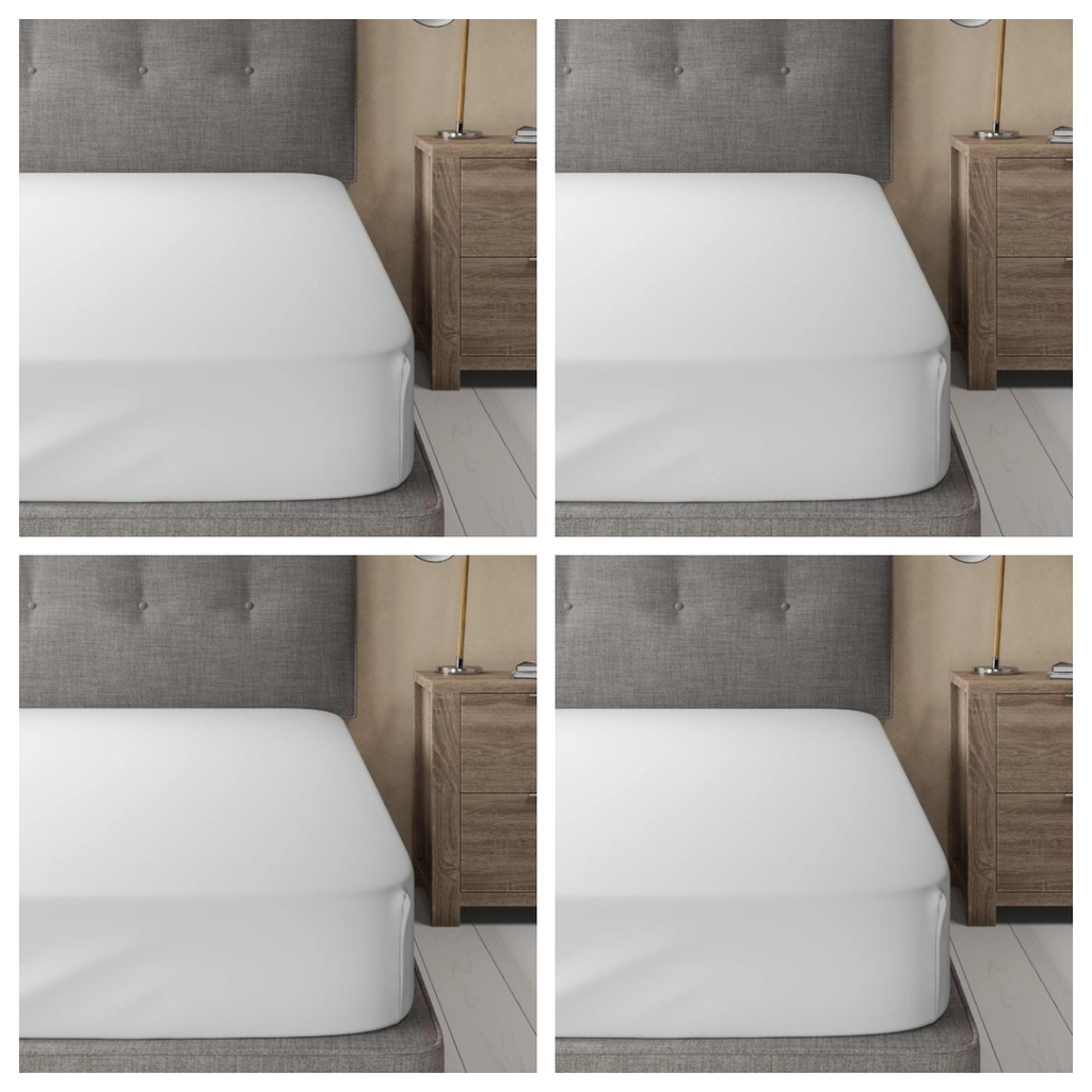 4 RJUHE 90X200 CM JERSEY NAPENJALNE WHITE