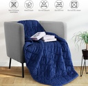 OBTEŽENA ODEJA MINKY/DINO NAVY BLUE
