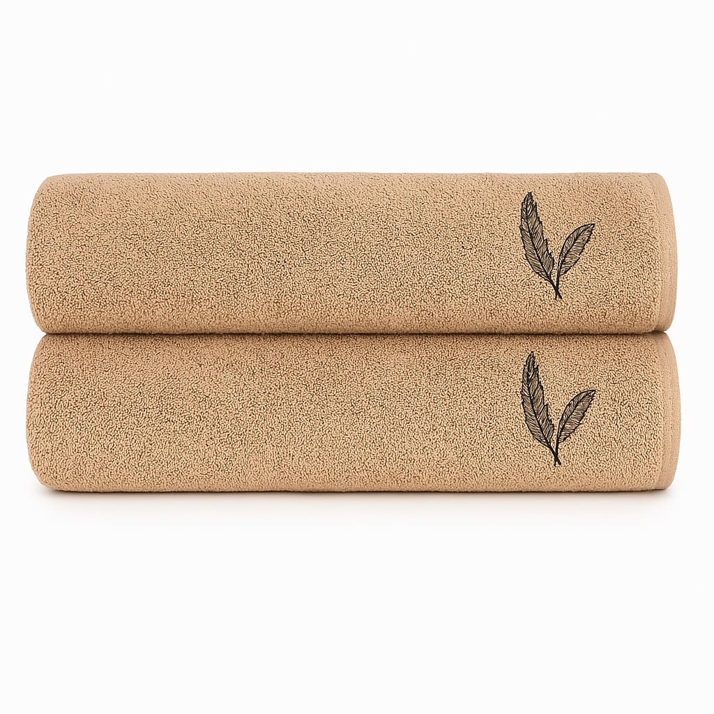 BRISAČA EMBROIDERY FEATHER BROWN