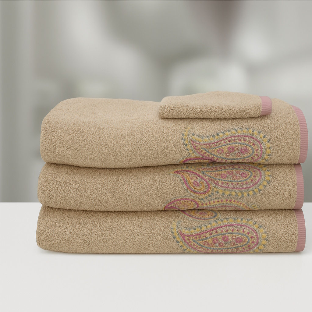 BRISAČA EMBROIDERY PAISLEY BROWN