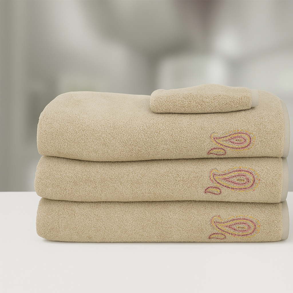 BRISAČA EMBROIDERY PAISLEY BEIGE