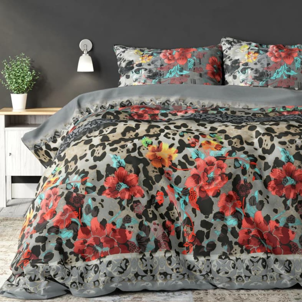 POSTELJNINA ELEGANCE PANTHER LACY ANTHRACITE 