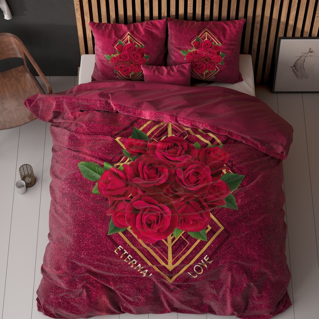 POSTELJNINA ETERNAL LOVE RED 