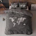 POSTELJNINA PERKAL MARBLE WORLD ANTHRACITE 