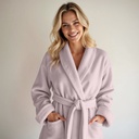 KOPALNI PLAŠČ CORAL FLEECE POWDER PINK