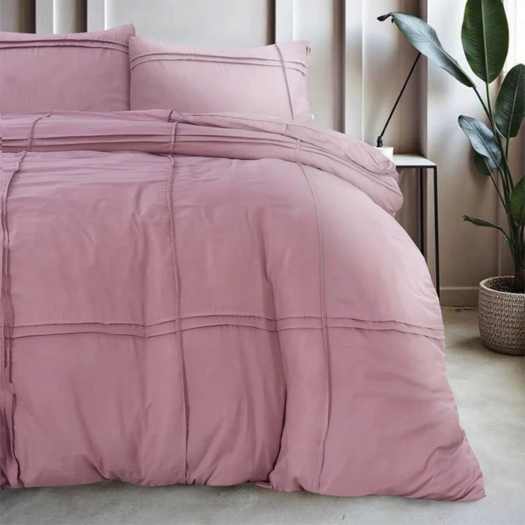 POSTELJNINA WASHED TUFTED PINK