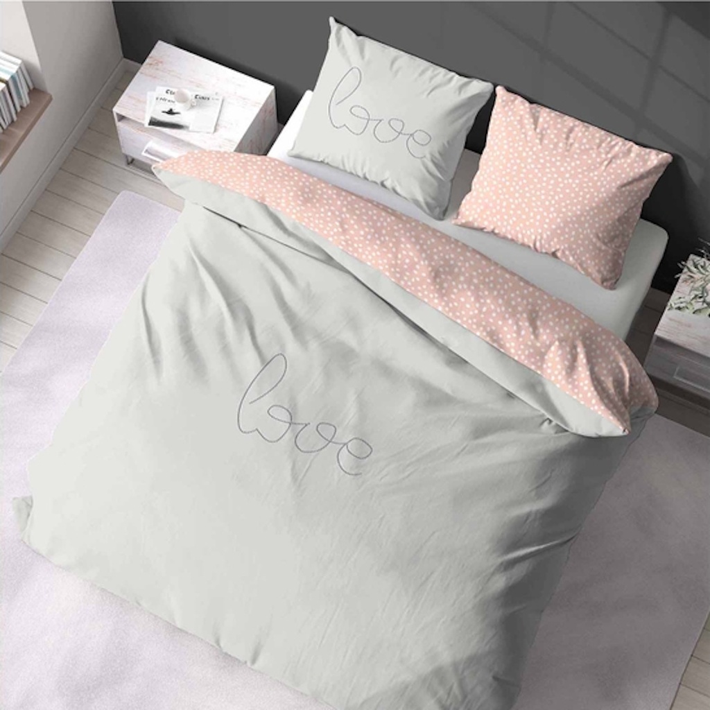 POSTELJNINA LOVE GREY