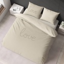 POSTELJNINA LOVE BEIGE 