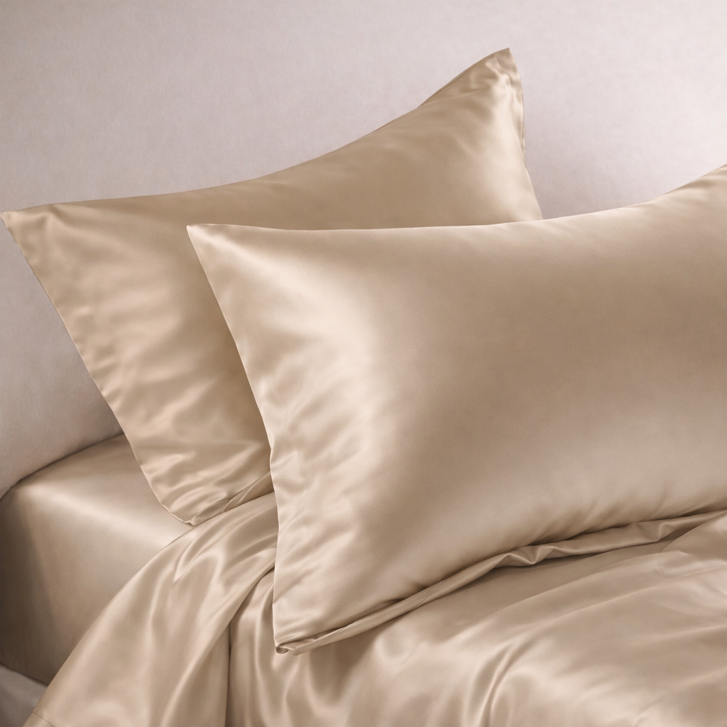 SET 2 PREVLEK ZA VZGLAVNIK GLOSSY TAUPE