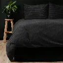 POSTELJNINA RIB TEDDY BLACK