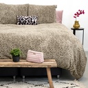 POSTELJNINA TEDDY LEOPARD TAUPE