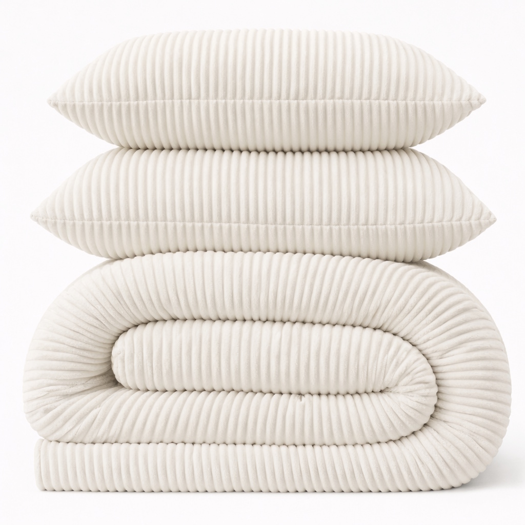 LAZYBED ALL IN ONE RIB TEDDY WHITE