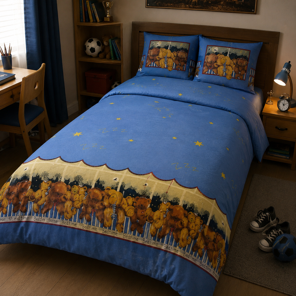 POSTELJNINA GALAXY BLUE BEAR