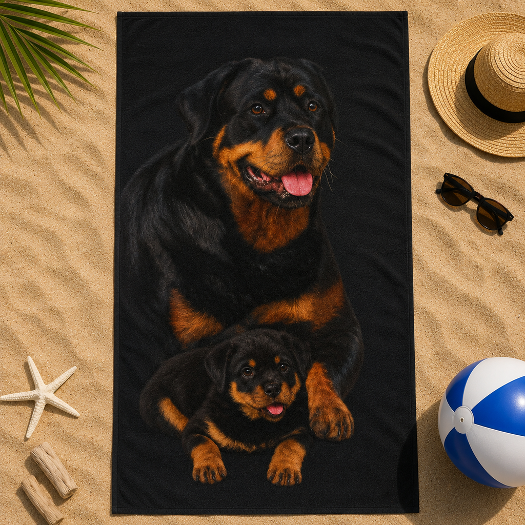 BRISAČA ZA NA PLAŽO 2 ROTTWEILERS 