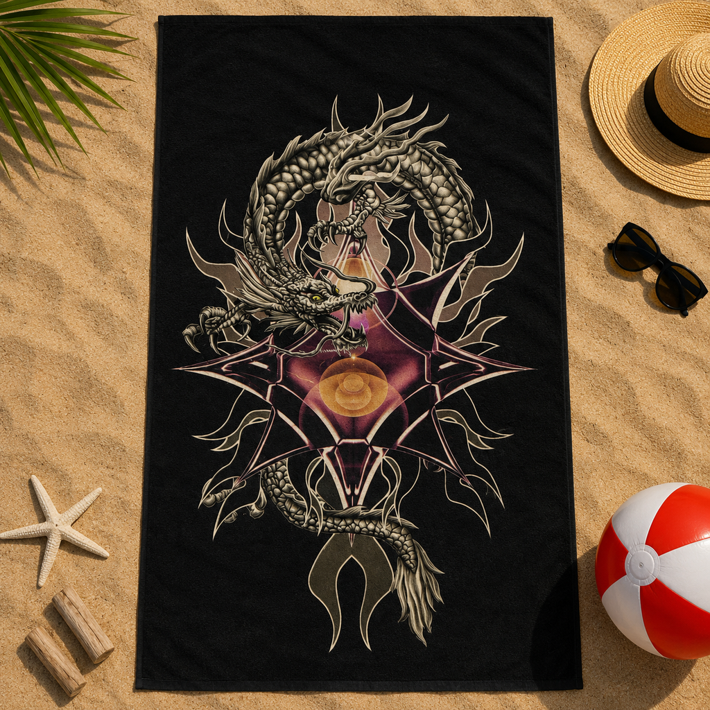 RUČNIK ZA PLAŽU DRAGON TATTOO 