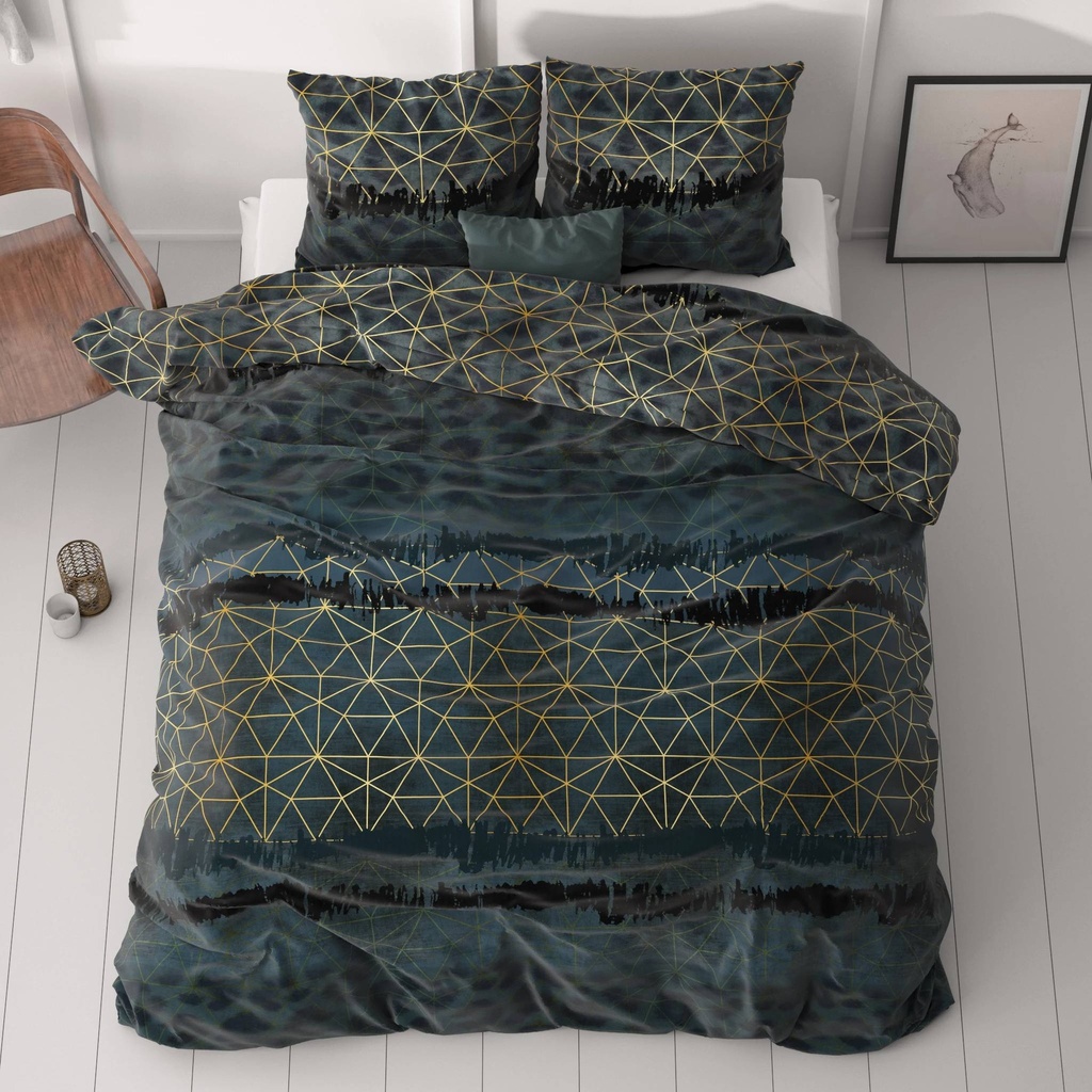 POSTELJNINA LEOPARD DECO GREEN