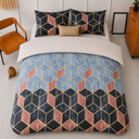 POSTELJNINA CUBE BLUE