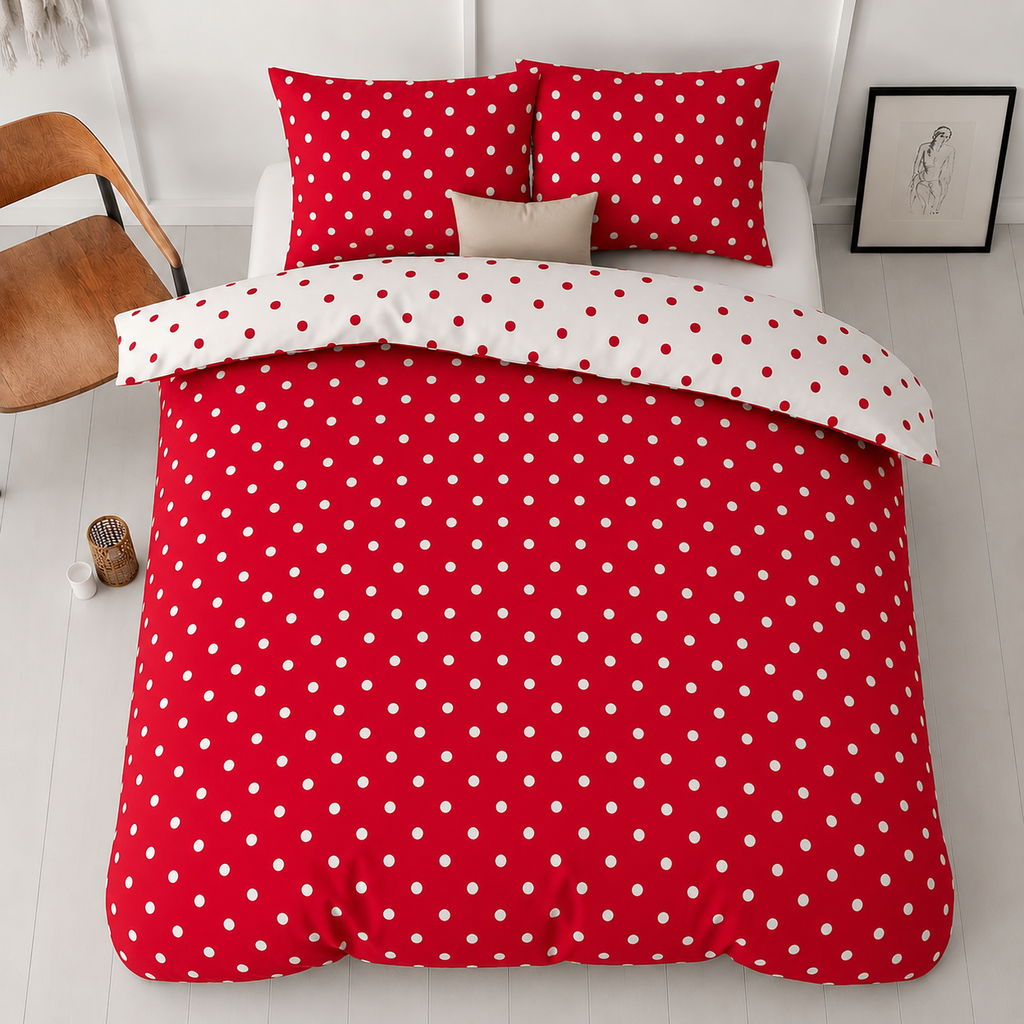POSTELJNINA POLKA RED