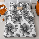POSTELJNINA FLOWERS GREY