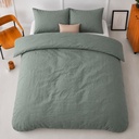 POSTELJNINA PERKAL STONE WASHED GREEN