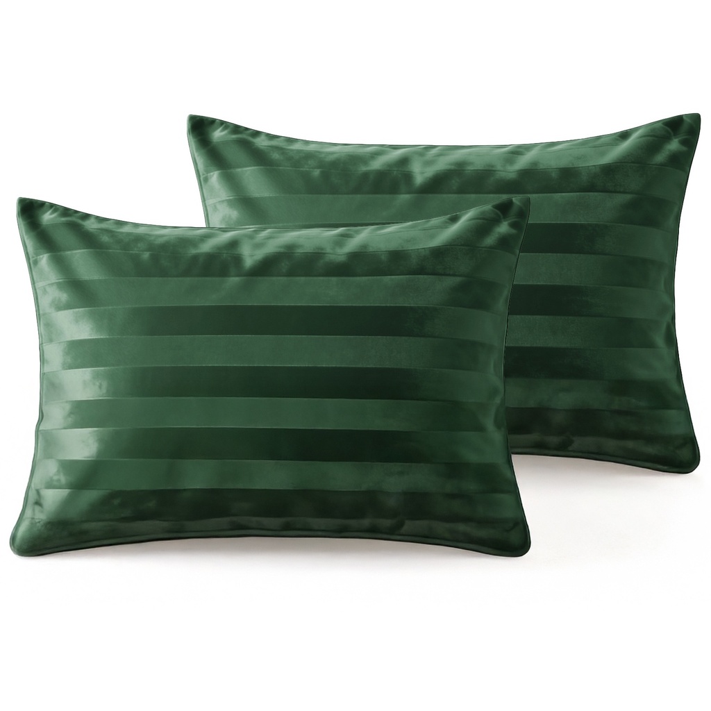 SET 2 PREVLEK ZA VZGLAVNIK HOTEL VELVET DARK GREEN