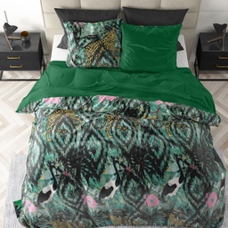 POSTELJNINA VELVET BOTANICAL FOREST GREEN 