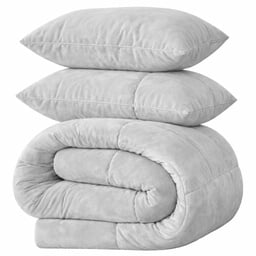 LAZYBED ALL IN ONE VELVET GRAYISH
