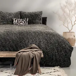 POSTELJINA TEDDY LEOPARD ANTHRACITE