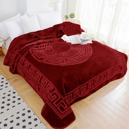 [8720578096046] ODEJA EMBOSSED MEANDER RED