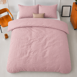 POSTELJNINA PERKAL STONE WASHED PINK