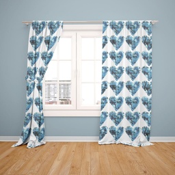 [P-20758992] KOMPLET 2 ZAVES LOVE HEART BLUE
